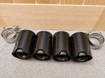 4 x Bmw Exhaust Tips Carbon Black MP M2 M3 M4 M5 M6 F80 F82 F83 F87 F10 F12 F06