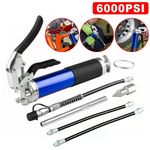 Manual Handle Grease Gun Kit Heavy Duty Pistol Grip w/ Hose Pipe UK 6000-7000PSI
