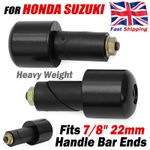 7/8" Handle Bar Ends Heavy Weight Vibration Reducing Grip Plugs For Honda Suzuki