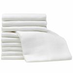 10x White Large Soft Muslin Squares 100% Cotton Baby Muslin Cloth/Swaddle(70x70)