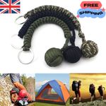 Paracord Monkey Fist Style Keychain Outdoor Hiking Accessory