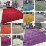 Machine Washable Rugs Small Large Thick Living Room Hallway Anti-Slip Plain Rug