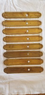 Antique Brass Finger Plate Push Door Handle French £12 each 