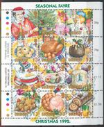 Guernsey 1992 Christmas: Seasonal Fayre sheet set SG 593-604 MNH mint