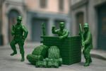Army Toy Soldiers – Traditional Combat Figures Set Party Bag Green Men
