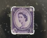 RARE Queen Elizabeth ll 3d 1959 Purple Postage Revenue Stamp. USED