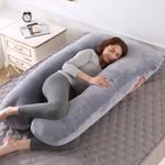 70*145 Nuliie Pregnancy Pillow for Sleeping U Shaped Full Body Pillow Pregnancy