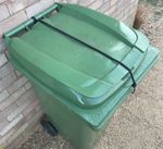Wheelie Bin Straps Lid Securing Tie Down Strap No Drilling Bungee Cord Black