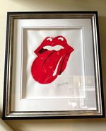 John Pasche ORIGINAL Hand-Painted Rolling Stones Tongue Logo Signed Artwork COA