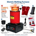 1400W Electric Melting Furnace 3KG Metal Gold Silver Copper Metal Smelter 1000℃