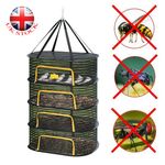 4 Layers Foldable Drying Net Hanging Mesh Rack for Fish Vegetables Herbs Plants