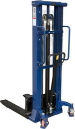 1000kg Manual High Lift Hand Hydraulic Pallet Stacker Truck Forklift Move 3000mm