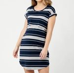 Stevie Nursing Nightie Navy/ White / Black