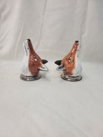 A Pair of Old Foley Fox Head Stirrup Cups