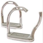 Lionse Stainless Steel Footsaver Sprung Safety Stirrup Irons 110