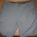 Hang Ten Men's Gray Striped Board Shorts Size 42 Drawstring Pockets