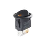 LED Illuminated Round Rocker Switch 12V Car light ON-OFF 3 Pin 2 Position KCD1