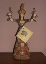 Goddess of the Snakes Copy of Cretan Museum - Artist Madalena Vozniak