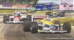 1986b WILLIAMS-HONDA FW11s PAUL RICARD F1 Cover signed JOHNNY DUMFRIES