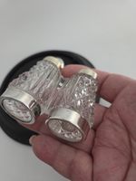 Rare Antique silver & Crystal Opera Glasses Scent Bottle