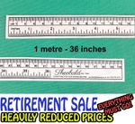 STICK ON/ADHESIVE MEASURING TAPE/RULER STICKER FOR WORKBENCH,ETC 1M LONG