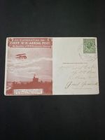 GB 1911 First U.K. Aerial Post Postcard, Brown, Used Windsor-London 