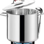 Stainless Steel Stock Pot 15L Nickel-Free Mirror Polish Induction-Safe – 29cm