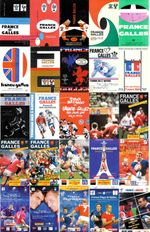 FRANCE v WALES RUGBY PROGRAMMES 1979 TO 1995 ****REDUCED PRICES**** FIVE NATIONS