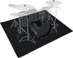 Drum Rug, Drum Mat, 3.9Ft X 5.2Ft Electrical Drum Carpet Soundproof Rug Pads Dru
