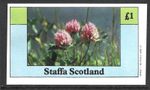 Staffa Scotland, 1982, £1 Flowers, MNH Imperf M/S Sheet #M2677
