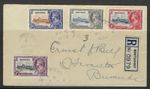 Montserrat 1935 Silver Jubilee Set on Registered FDC to Bermuda