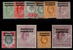 MOROCCO AGENCIES (GB) EDVII SG31-41, 1907-13 complete set, M MINT. Cat £350.