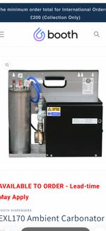 Booth EXL170 Ambient Carbonator soft drinks