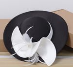 black and white fascinator hat