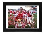Mikel Arteta Signed Photo 6x4/A4 Framed Arsenal Premier League Champions 25/26