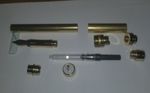 THE SCOTTISH PEN KIT 12K GOLD PLATED VARIOUS INLAY FOUNTAIN, ROLLERBALL, BIRO