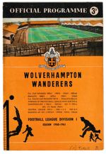 Wolverhampton Wanderers v Tiflis Dynamo 1960/61 Mid Season Friendly