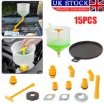 Spill Proof Radiator Coolant Filling Funnel Kit 15-pcs Cooling System fill kit