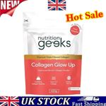 Improved New 420g Glow Up 30 serving 14000mg Collagen geeks Powder Nutrition UK&
