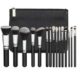 15PCS Professional Make up Brushes Set Cosmetic Tool Kabuki Makeup Luxury Bag UK