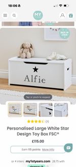 My 1st Years Large Pink Toy Box Storage Box with Lid Kids Toy Box