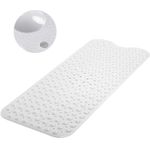 Extra Long Non Slip Shower Bath Mat 100x40cm 200 Suction Cups Anti Mould