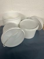 20 X 2.5Litre Storage Containers. Tamper Evident Lid White Reusable