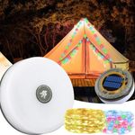 10M Solar RGB LED Camping String Light Portable Stowable Retractable Fairy Light