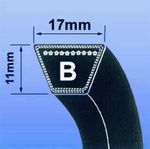 B SEC V BELT ( B SECTION BRANDED 17 x 11MM V BELT ) - CHOOSE SIZE IN INCHES)