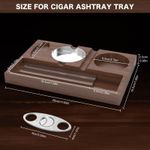 Wooden Cigar Ashtray: Indoor/Outdoor Patio Home Office Cigar Accessory with