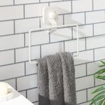 OHS Suction Towel Ring Rack Wall Mounted Hand Towels Hook Holder Rust Resistant