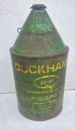 Vintage Duckhams Oil 5 Gallon Pyramid Can Tin Petrol Automobilia 20/50