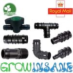 1" (25mm) Pond Hose Fittings - Elbow, Tee, Joiner, Valve - Koi, Pump, Filter