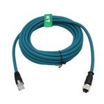 HangTon Ethernet Cable M12 X-Coded 8 Pin Female to RJ45 Cat7e High Speed